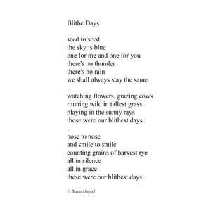 Blithe Days Poem by Beata Dagiel