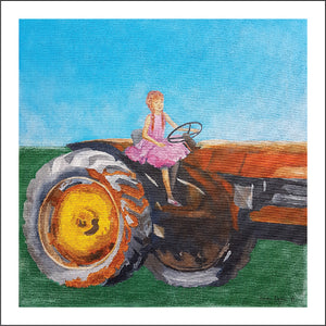 Farmer's Daughter, Gift Card with a painting by Beata Dagiel
