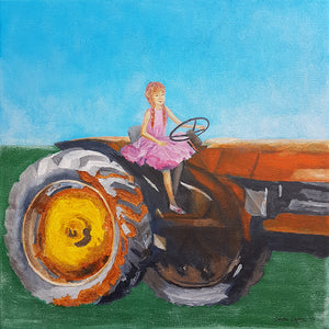 Farmers Daughter, Painting on Canvas by Beata Dagiel