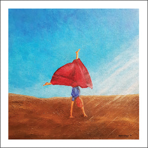 Head Over Heels, Gift Card with a Painting by Beata Dagiel