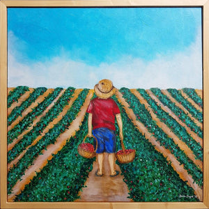 Strawberry Kid, Painting on Canvas by Beata Dagiel